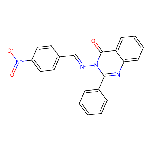 3-{[(E)-(4-nitrophenyl)methylidene]amino}-2-phenylquinazolin-4(3H)-one structure