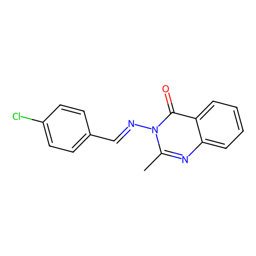 3-((4-Chlorobenzylidene)amino)-2-methylquinazolin-4(3H)-one structure