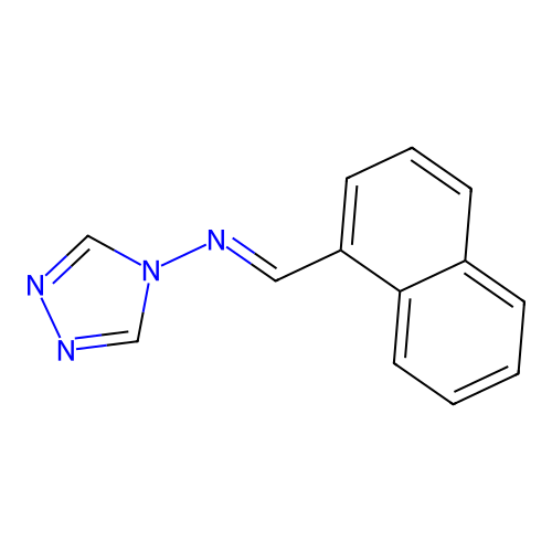 N-[(E)-naphthalen-1-ylmethylidene]-4H-1,2,4-triazol-4-amine structure