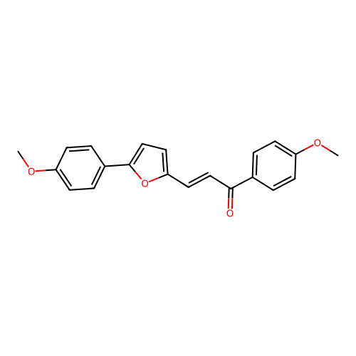 (E)-1-(4-methoxyphenyl)-3-(5-(4-methoxyphenyl)furan-2-yl)prop-2-en-1-one structure