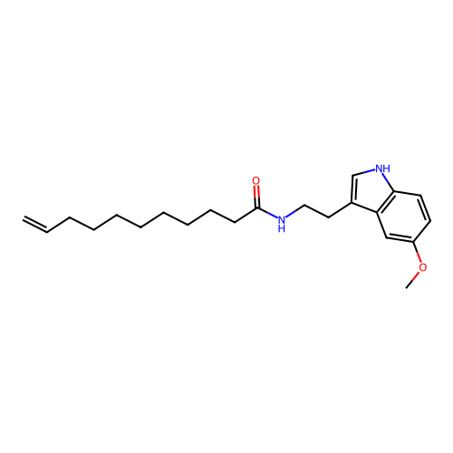 10-Undecenamide, N-[2-(5-methoxy-1H-indol-3-yl)ethyl]- structure
