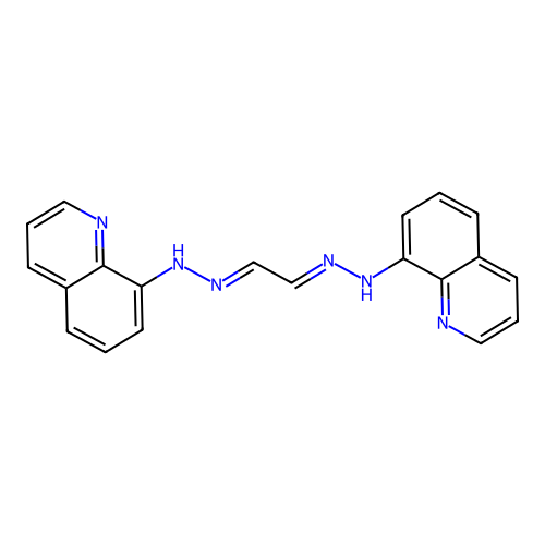 N-[2-(quinolin-8-ylhydrazinylidene)ethylideneamino]quinolin-8-amine structure