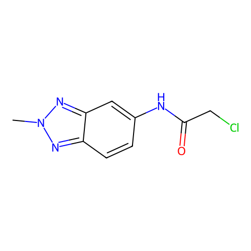 2-chloro-N-(2-methylbenzotriazol-5-yl)acetamide structure
