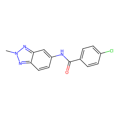 4-chloro-N-(2-methylbenzotriazol-5-yl)benzamide structure