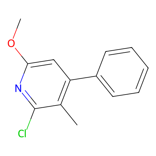 2-Chloro-6-methoxy-3-methyl-4-phenylpyridine structure