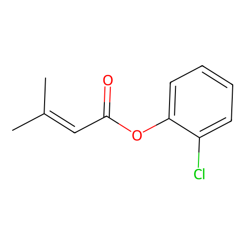 3-甲基-2-丁烯酸-2-氯苯酯 structure