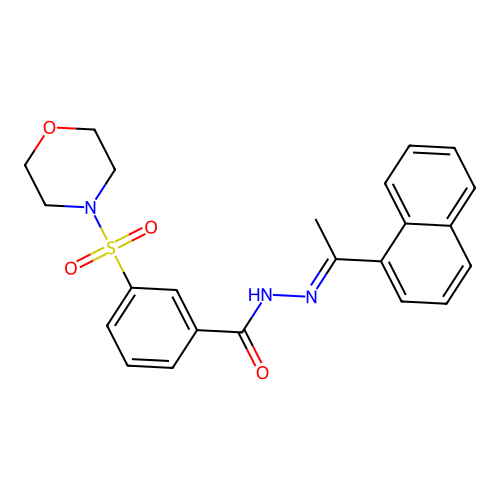 3-(morpholine-4-sulfonyl)-N'-[1-(naphthalen-1-yl)ethylidene]benzohydrazide structure