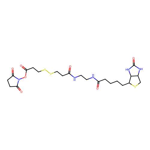 Biotin-bisamido-SS-NHS structure