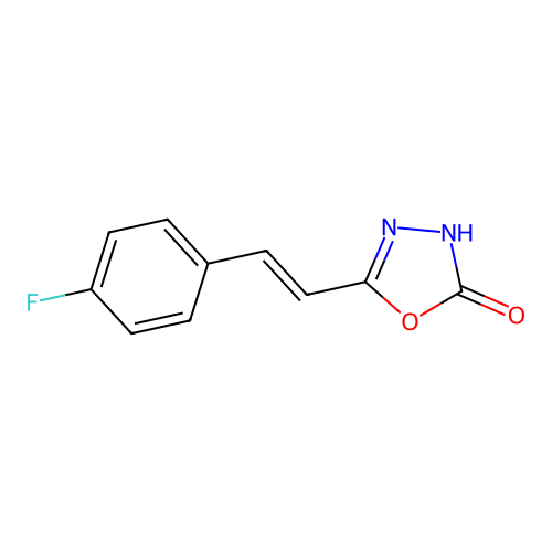 5-[2-(4-Fluorophenyl)vinyl]-1,3,4-oxadiazol-2-ol structure