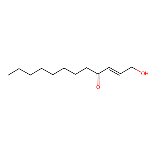 1-Hydroxy-2-dodecen-4-one structure