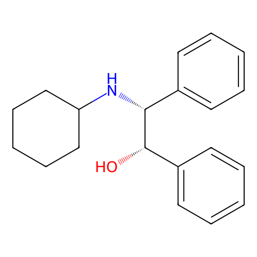 (1S,2R)-2-(cyclohexylamino)-1,2-diphenylethanol structure