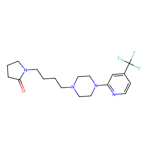 2-Pyrrolidinone, 1-(4-(4-(4-(trifluoromethyl)-2-pyridinyl)-1-piperazinyl)butyl)- structure