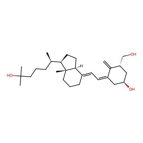 1-hydroxymethyl-3-norhydroxy-3,25-dihydroxyvitamin D3 structure