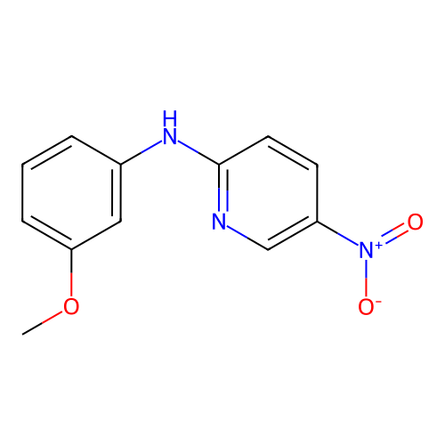 5-Nitro-2-(3-methoxyanilino)pyridine structure