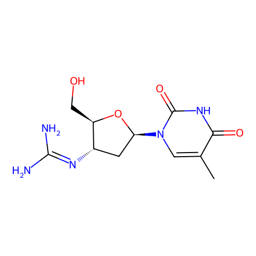 3'-Guanidino-3'-deoxythymidine structure