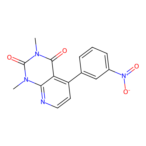 1,3-dimethyl-5-(3-nitrophenyl)pyrido[2,3-d]pyrimidine-2,4(1H,3H)-dione structure
