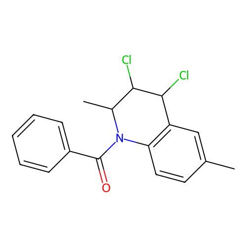(3,4-dichloro-2,6-dimethyl-3,4-dihydroquinolin-1(2H)-yl)(phenyl)methanone structure