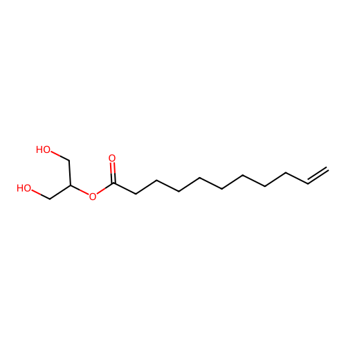 10-Undecenoic acid, 2-hydroxy-1-(hydroxymethyl)ethyl ester structure