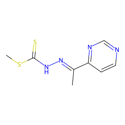 Methyl 2-[1-(4-pyrimidinyl)ethylidene]hydrazinecarbodithioate structure