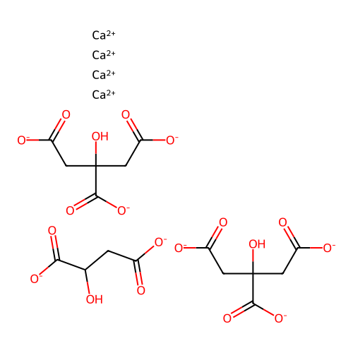 柠檬酸苹果酸钙 structure