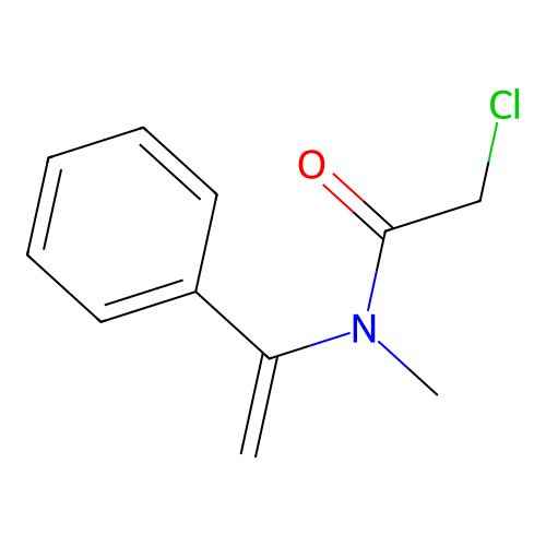 2-chloro-N-methyl-N-(1-phenylethenyl)acetamide structure
