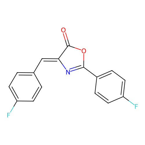(Z)-4-(4-fluorobenzylidene)-2-(4-fluorophenyl)oxazol-5(4H)-one structure