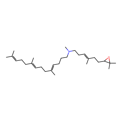 2,3-Epoxy-10-aza-10,11-dihydrosqualene structure