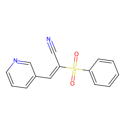 2-(Phenylsulfonyl)-3-(3-pyridyl)prop-2-enenitrile structure