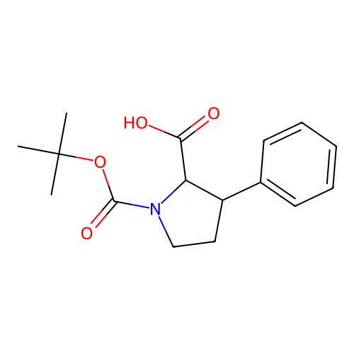 1-[(Tert-butoxy)carbonyl]-3-phenylpyrrolidine-2-carboxylic acid structure