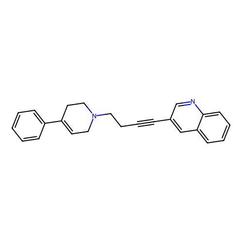 3-[4-(3,6-Dihydro-4-phenyl-1(2H)-pyridinyl)-1-butynyl]quinoline structure