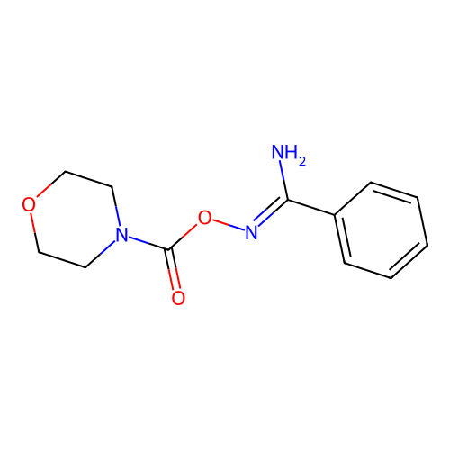 N'-[(morpholin-4-ylcarbonyl)oxy]benzenecarboximidamide structure