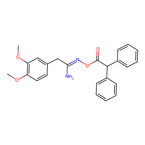 2-(3,4-dimethoxyphenyl)-N'-[(diphenylacetyl)oxy]ethanimidamide structure