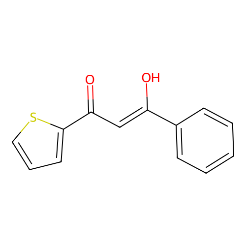 3-Hydroxy-1-phenyl-3-thiophen-2-yl-propenone structure