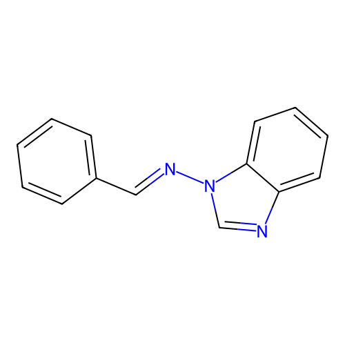 N-(1H-benzimidazol-1-yl)-N-benzylideneamine structure