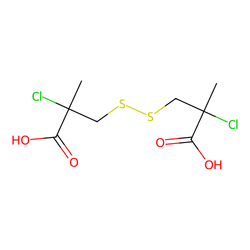 3,3'-Dithiobis(2-chloro-2-methylpropanoic acid) structure