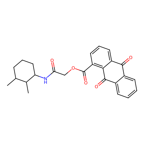 (2,3-dimethylcyclohexyl)carbamoylmethyl 9,10-dioxoanthracene-1-carboxylate structure
