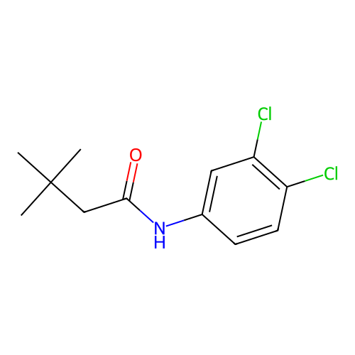 N-(3,4-dichlorophenyl)-3,3-dimethylbutanamide structure