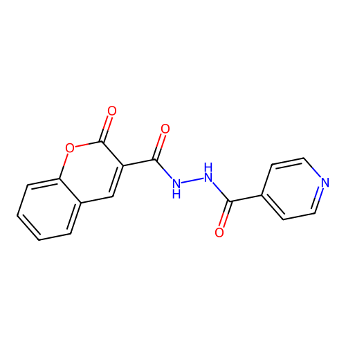 N'-(2-oxo-2H-chromene-3-carbonyl)pyridine-4-carbohydrazide structure