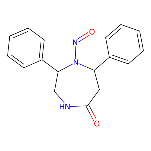 1-Nitroso-2,7-diphenyl-1,4-diazepan-5-one structure