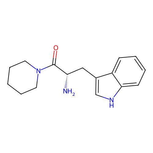 (2S)-2-amino-3-(1H-indol-3-yl)-1-piperidin-1-ylpropan-1-one structure