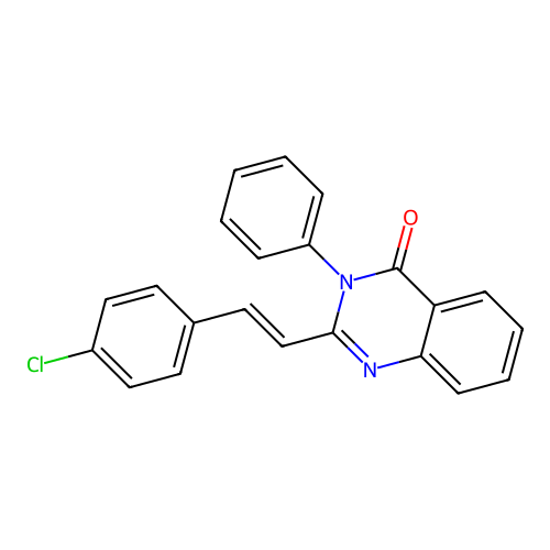 2-[(E)-2-(4-chlorophenyl)ethenyl]-3-phenylquinazolin-4-one structure