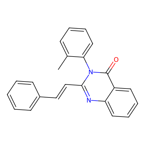 3-(2-methylphenyl)-2-[(E)-2-phenylethenyl]quinazolin-4-one structure