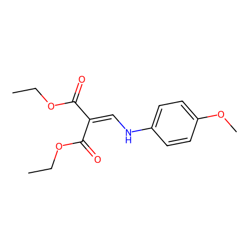 2-((4-Methoxy-phenylamino)-methylene)-malonic acid diethyl ester structure