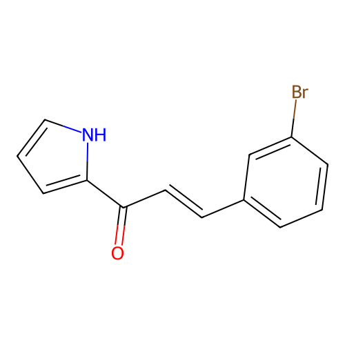 3-(3-bromophenyl)-1-(1H-pyrrol-2-yl)-2-propen-1-one structure