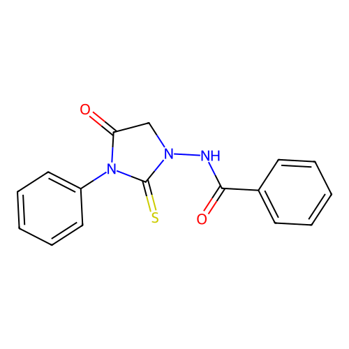 Benzamide, N-(4-oxo-3-phenyl-2-thioxo-1-imidazolidinyl)- structure