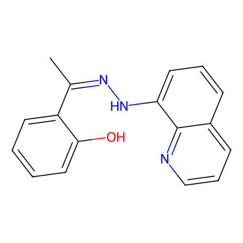 2-{1-[2-(Quinolin-8-YL)hydrazin-1-ylidene]ethyl}phenol structure