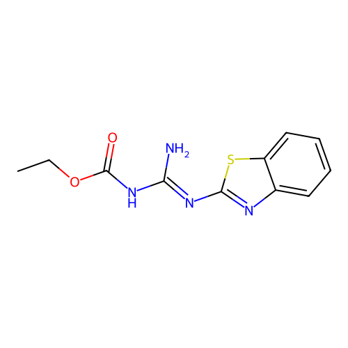 ethyl [(E)-amino(1,3-benzothiazol-2-ylamino)methylidene]carbamate structure