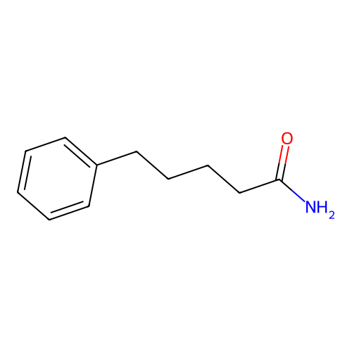 Benzenepentanamide structure