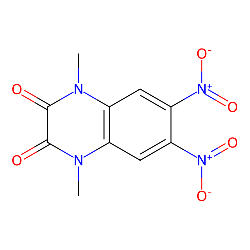 1,4-Dimethyl-6,7-dinitroquinoxaline-2,3-dione structure