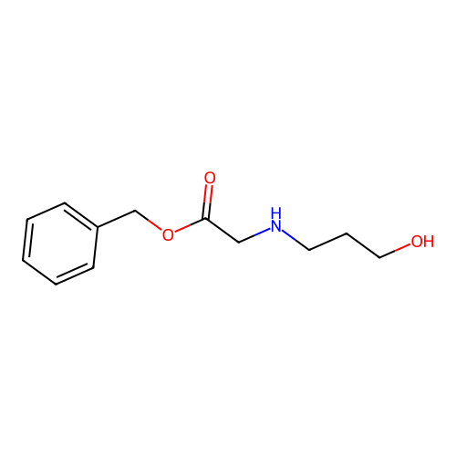 N-(3-hydroxypropyl)glycine benzyl ester structure